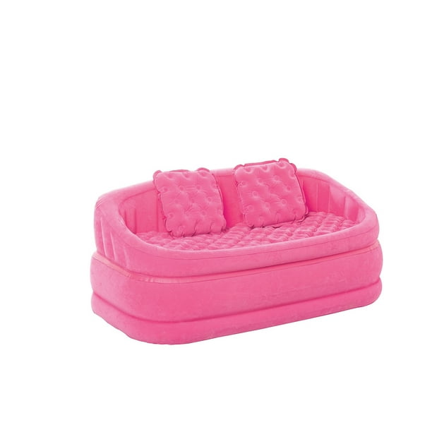 Intex Inflatable Pink Cafe Loveseat 2 Inflatable Pillows
